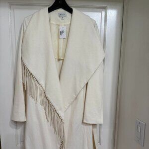 New with Tags Beautiful Milly Coat with Fringe Detail sz M